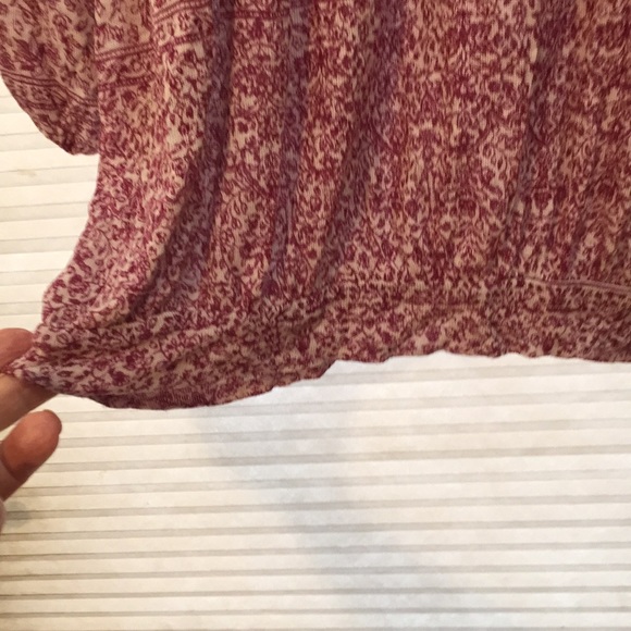Women’s Large FP Burgundy Boho Top - Picture 4 of 6